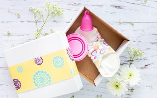 Pink Menstrual Cup in Box