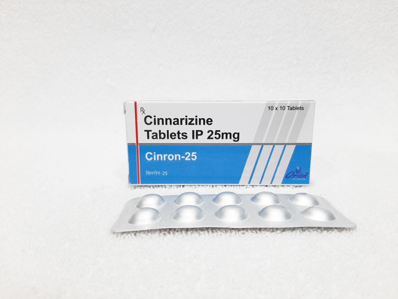 Cinnarizin 25mg - Thuốc điều trị chứng hoa mắt, chóng mặt và say tàu xe hiệu quả